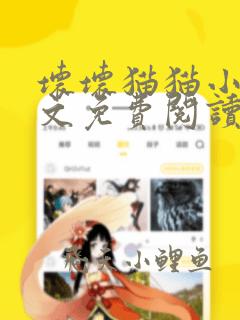 坏坏猫猫小说全文免费阅读最新章节