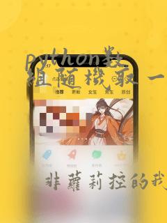 python数组随机取一个数
