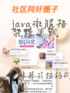 java微服务架构实战