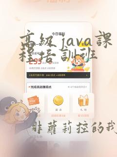 高级java课程培训班