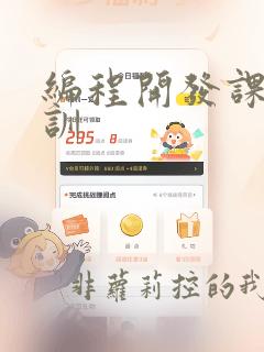 编程开发课程培训