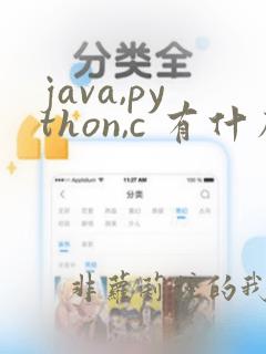 java,python,c 有什么区别