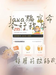 java编写命令行程序