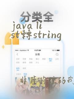 java list转string