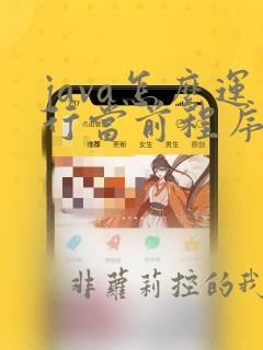 java怎么运行当前程序