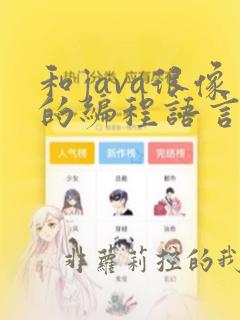 和java很像的编程语言