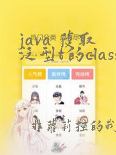 java 获取泛型t的class