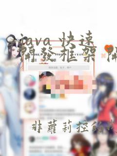 java 快速开发框架 开源