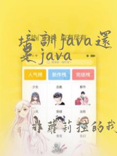 培训java还是java