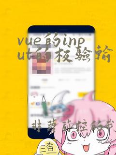 vue的input的校验输入