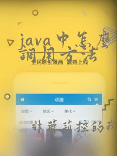 java中怎么调用方法