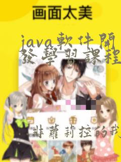 java软件开发学习课程