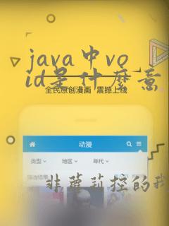 java中void是什么意思