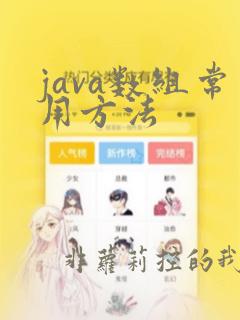 java数组常用方法