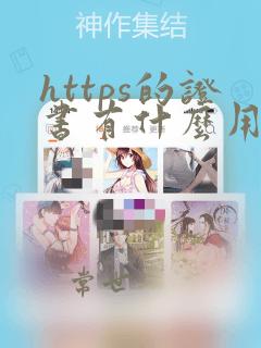 https的证书有什么用