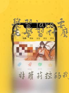 学习java要先学习什么