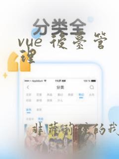 vue 后台管理