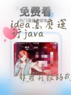 idea怎么运行java