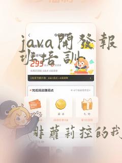 java开发报班培训