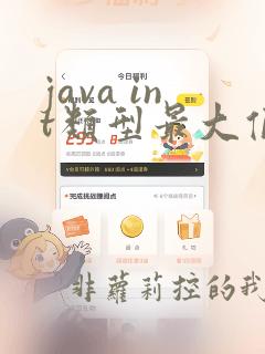 java int类型最大值