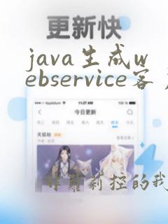 java生成webservice客户端代码