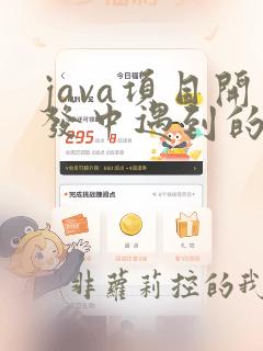 java项目开发中遇到的问题