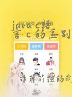 java c语言 c 的区别