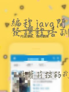 编程java开发课程培训