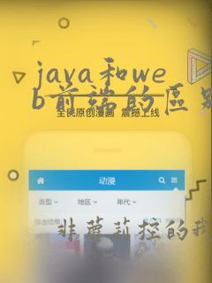 java和web前端的区别