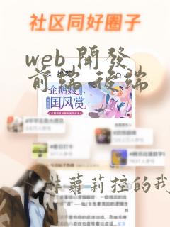 web 开发 前端 后端