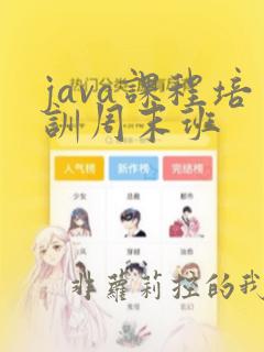 java课程培训周末班