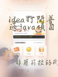 idea打开普通java项目