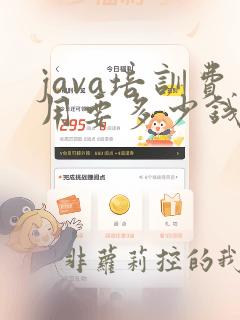 java培训费用要多少钱