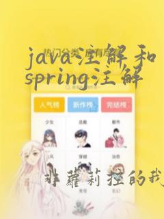java注解和spring注解