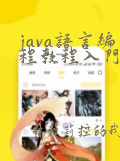 java语言编程教程入门
