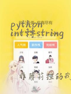 python int转string