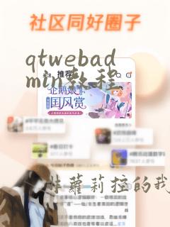 qtwebadmin教程