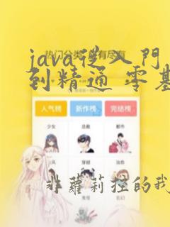 java从入门到精通 零基础自学
