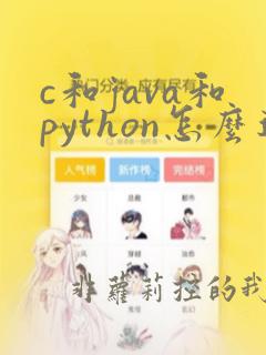 c和java和python怎么选