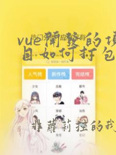 vue开发的项目如何打包成app