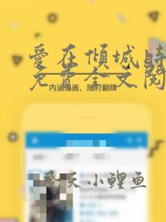 爱在倾城时光里免费全文阅读
