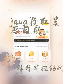 java获取农历日期