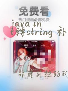 java int转string 补零
