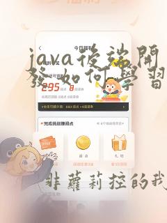 java后端开发如何学习