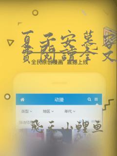 夏子安慕容桀免费阅读全文免费阅读