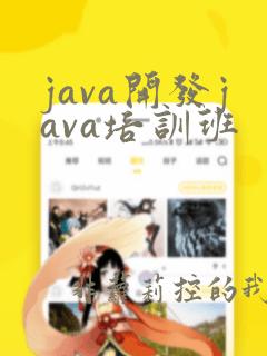 java开发java培训班