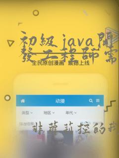 初级java开发工程师需要