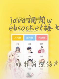 java调用websocket接口代码