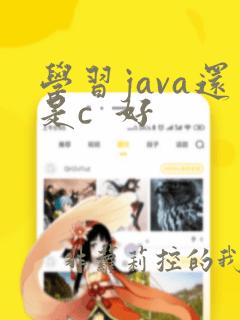 学习java还是c 好