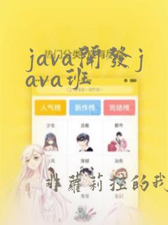 java开发java班